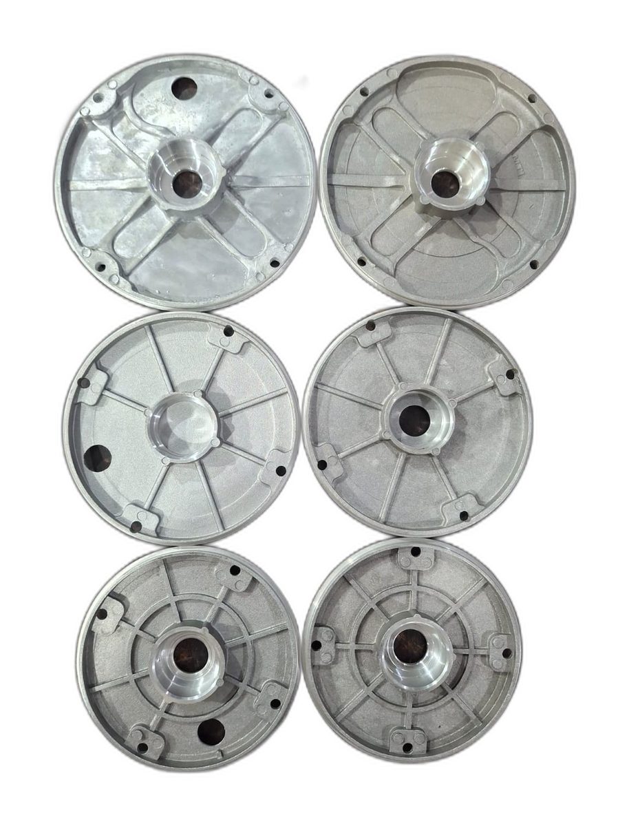 Cooler motor end shield range — 139 dia, 120.4 dia, 110 dia and Type 200 in die-cast aluminium, manufactured in Faridabad